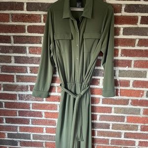 Chico’s size 2 (US size 12/14) army green jumpsuit